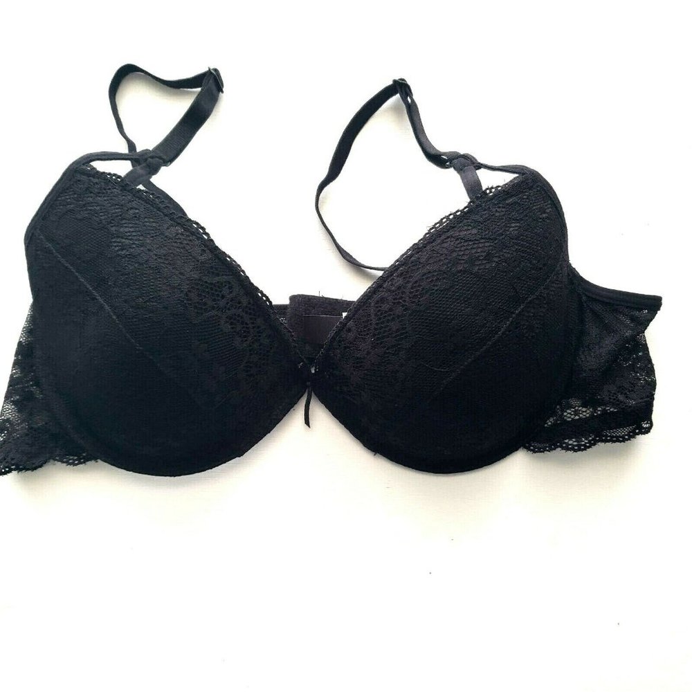 So Sexy NWOT Black Lace Push Up Bra 34C - Picture 3 of 8